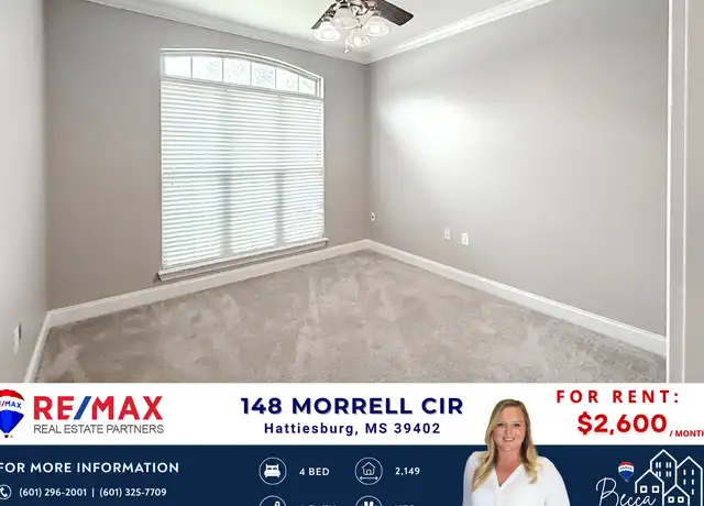 Property at 148 Morrell Cir, Hattiesburg, MS, 39402, 4 beds, 3 baths, [object Object]