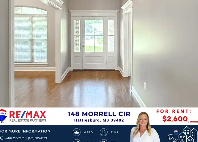 Property at 148 Morrell Cir, Hattiesburg, MS, 39402, 4 beds, 3 baths, [object Object]
