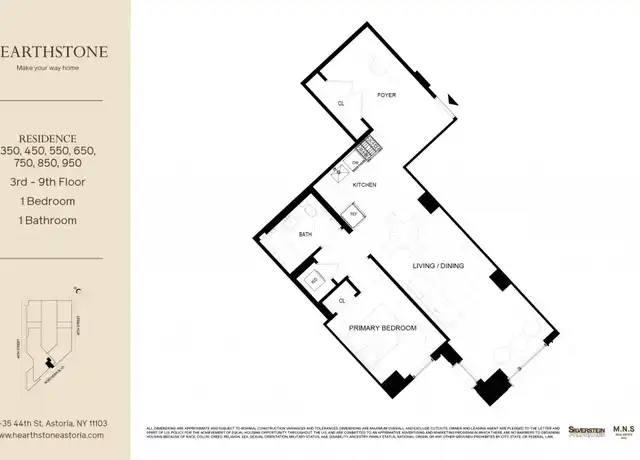 Property at 34-35 44th St Unit 350, Astoria, NY, 11101, 1 bed, 1 bath, [object Object]
