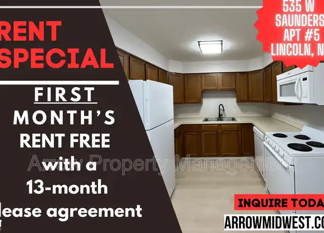 Property at 535 W Saunders Ave Unit 5, Lincoln, NE, 68521, 2 beds, 1 bath, [object Object]