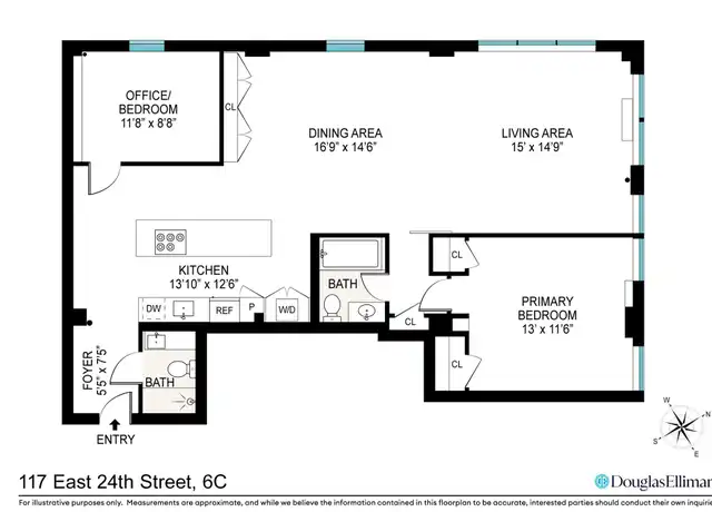 Property at 117 E 24th St Unit 6C, New York, NY, 10010, 2 beds, 2 baths, [object Object]