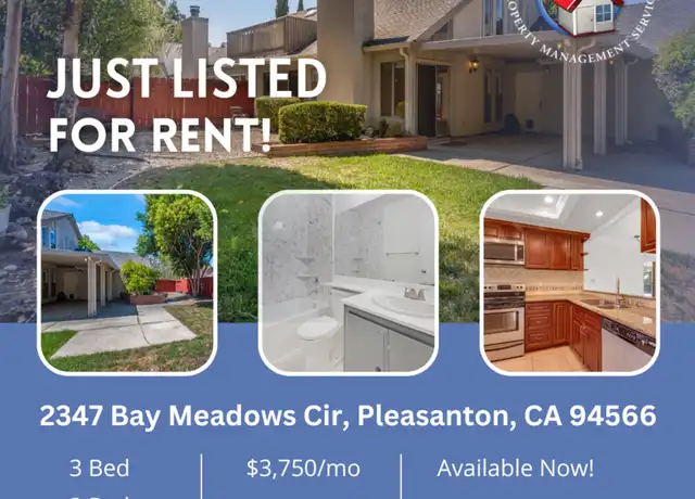 Property at 2347 Bay Meadows Cir, Pleasanton, CA, 94566, 3 beds, 2 baths, [object Object]