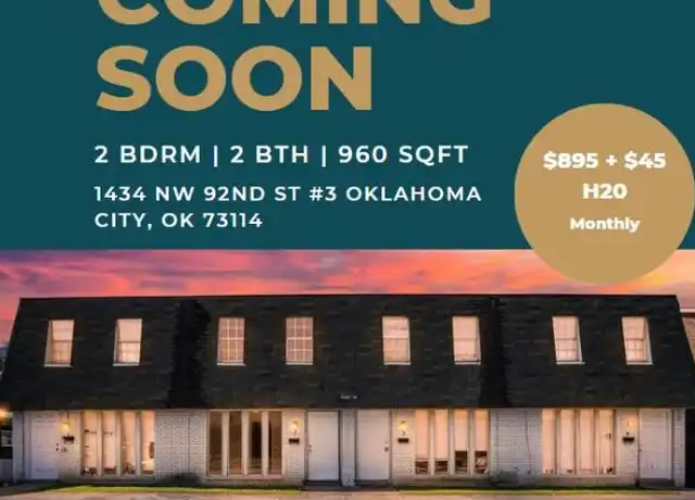 Property at 1434 NW 92nd St, Oklahoma City, OK, 73114, 2 beds, 2 baths, [object Object]