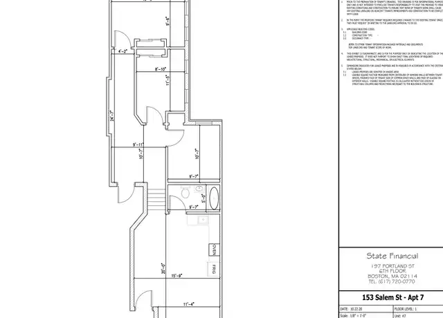 Property at 153 Salem St Unit 7, Boston, MA, 02113, 3 beds, 1 bath, [object Object]
