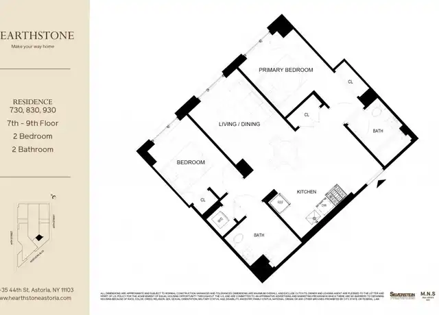 Property at 34-35 44th St Unit 730, Astoria, NY, 11101, 2 beds, 2 baths, [object Object]