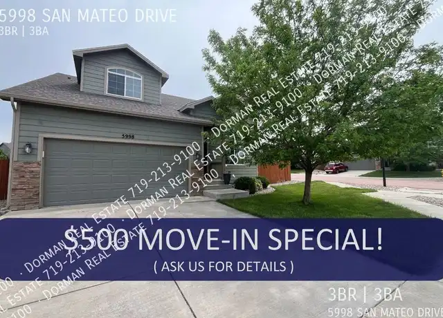 Property at 5998 San Mateo Dr, Colorado Springs, CO, 80911, 3 beds, 2.5 baths, [object Object]