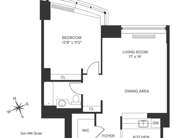 Property at 150 E 44th St Unit 8D, New York, NY, 10017, 1 bed, 1 bath, [object Object]