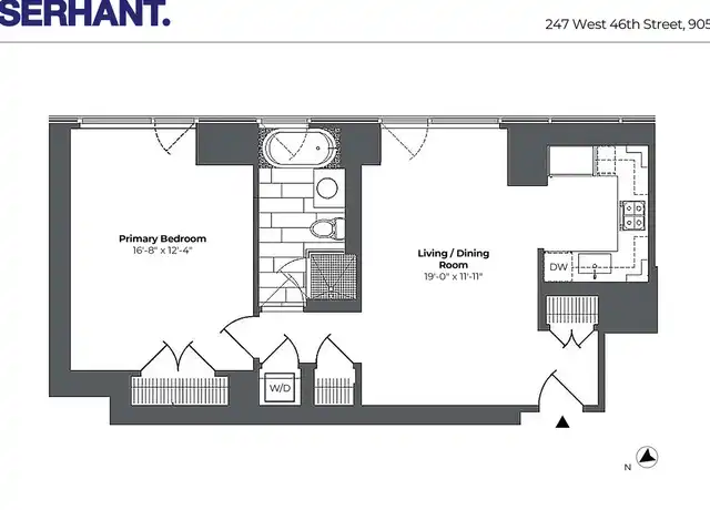 Property at 247 W 46th St #905, New York, NY, 10036, 1 bed, 1 bath, [object Object]