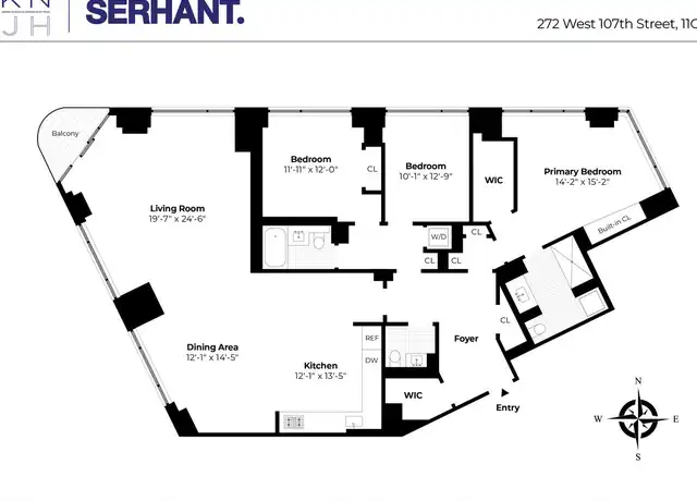 Property at 272 W 107th St Unit 11C, New York, NY, 10025, 3 beds, 2.5 baths, [object Object]
