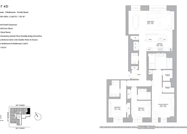 Property at 555 W 22nd St Unit 4DE, New York, NY, 10011, 3 beds, 3.5 baths, [object Object]
