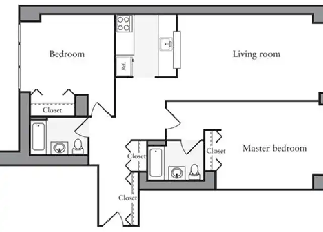 Property at 505 W 54th St Unit 1219, New York, NY, 10019, 2 beds, 2 baths, [object Object]