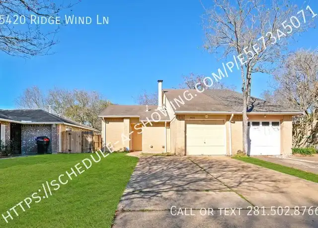Property at 5420 Ridge Wind Ln, Houston, TX, 77053, 3 beds, 2 baths, [object Object]