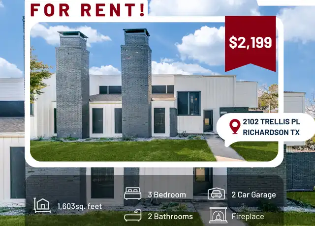 Property at 2102 Trellis Pl, Richardson, TX, 75081, 3 beds, 2 baths, [object Object]