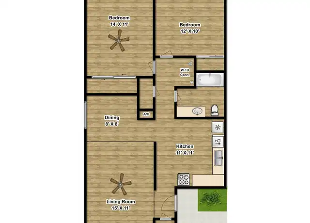 Property at 418 University Oaks Blvd, College Station, TX, 77840, 2 beds, 1 bath, [object Object]