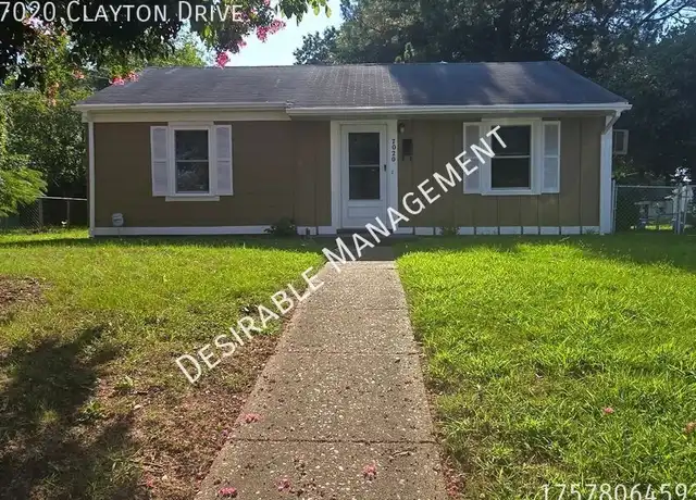 Property at 7020 Clayton Dr, Norfolk, VA, 23513, 3 beds, 1 bath, [object Object]