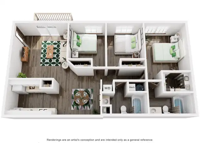 Property at 3220 John Hinkle Pl Unit F, Bloomington, IN, 47408, 3 beds, 2 baths, [object Object]