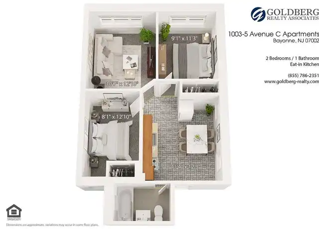 Property at 1003 Ave C Apartments - 1003 Avenue C, Bayonne, NJ, 07002, 1-2 bed, 1 bath, Contact for Price