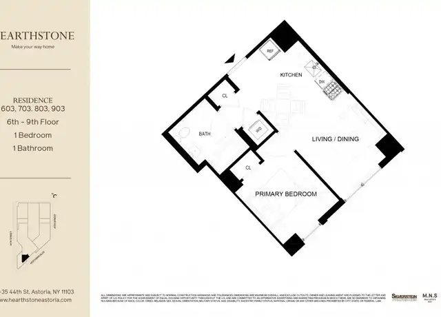 Property at 34-35 44th St Unit 803, Astoria, NY, 11101, 1 bed, 1 bath, [object Object]