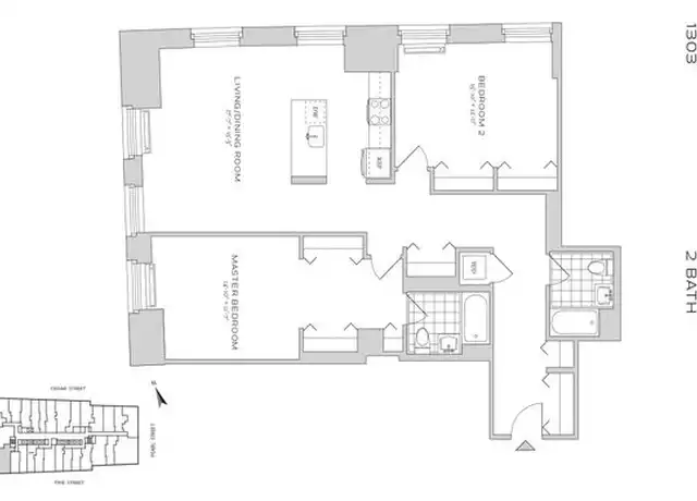 Property at 70 Pine St Unit 1305, New York, NY, 10005, 2 beds, 2 baths, [object Object]