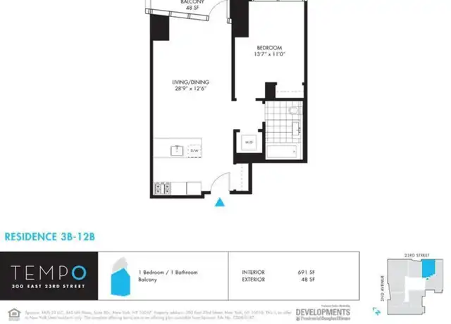 Property at 300 E 23rd St Unit 7B, New York, NY, 10010, 1 bed, 1 bath, [object Object]