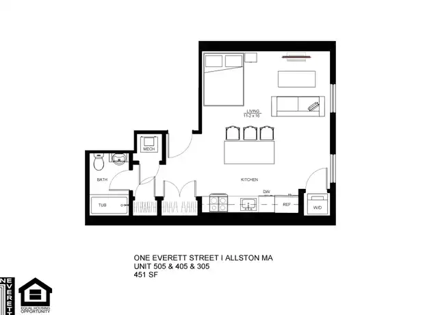 Property at 1 Everett St Unit 305, Boston, MA, 02134, 0 beds, 1 bath, [object Object]