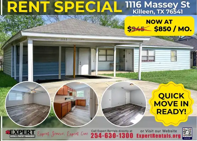 Property at 1116 Massey St, Killeen, TX, 76541, 3 beds, 1 bath, [object Object]