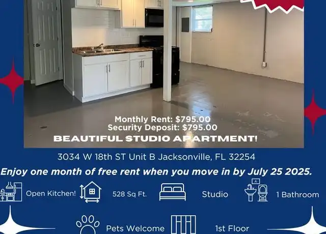 Property at 3034 W 18th St Unit B, Jacksonville, FL, 32254, 0 beds, 1 bath, [object Object]