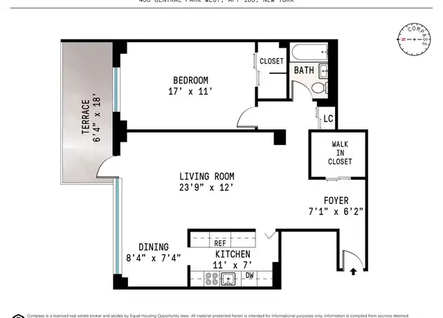 Property at 400 Central Park W Unit 18J, New York, NY, 10025, 1 bed, 1 bath, [object Object]
