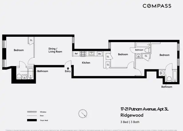 Property at 17-12 Putnam Ave Unit 3L, Flushing, NY, 11385, 3 beds, 3 baths, [object Object]