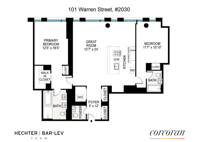 Property at 101 Warren St #2030, New York, NY, 10007, 2 beds, 2.5 baths, [object Object]