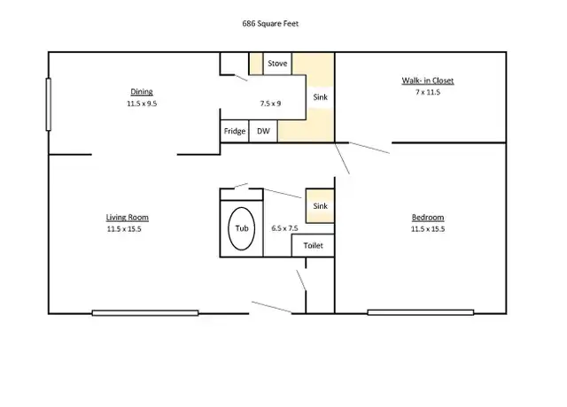 Property at 2262-2284 Chapel Hill Rd Unit 2262-A, Hoover, AL, 35216, 1 bed, 1 bath, [object Object]