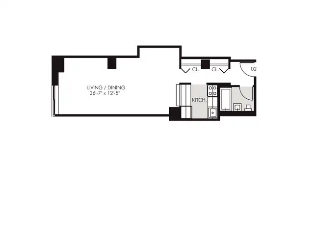 Property at 45 Wall St Unit 1402, New York, NY, 10005, 0 beds, 1 bath, [object Object]