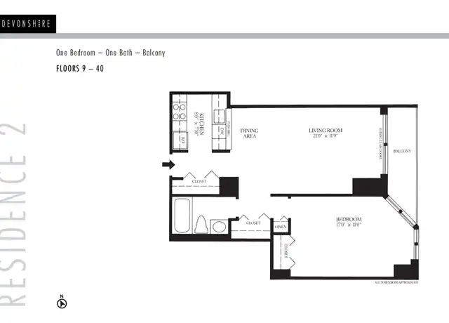 Property at 1 Devonshire Pl Unit 1702, Boston, MA, 02109, 1 bed, 1 bath, [object Object]
