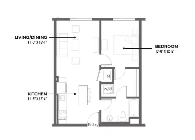 Property at 2323 Howard St Unit HW-330, Omaha, NE, 68102, 1 bed, 1 bath, [object Object]