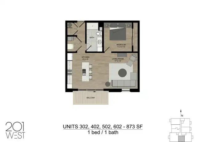 Property at 201 W Wisconsin Ave Unit 502, Neenah, WI, 54956, 1 bed, 1 bath, [object Object]