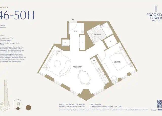 Property at 55 Fleet St Unit 48H, Brooklyn, NY, 11201, 1 bed, 1 bath, [object Object]