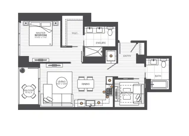 Property at 369 W Grand Ave Unit 3501, Chicago, IL, 60654, 1 bed, 2 baths, [object Object]