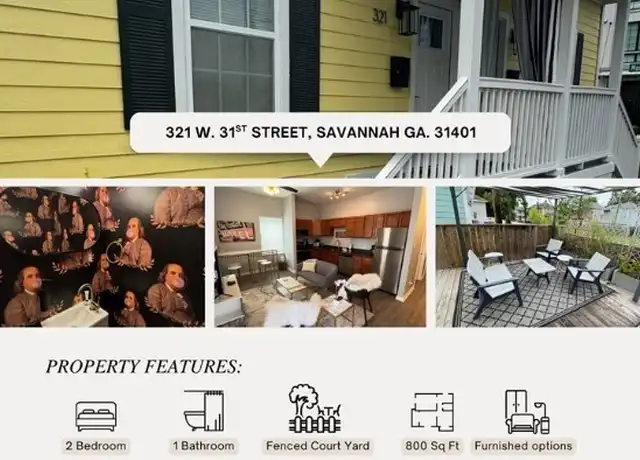 Property at 321 W 31st St, Savannah, GA, 31401, 2 beds, 2 baths, [object Object]