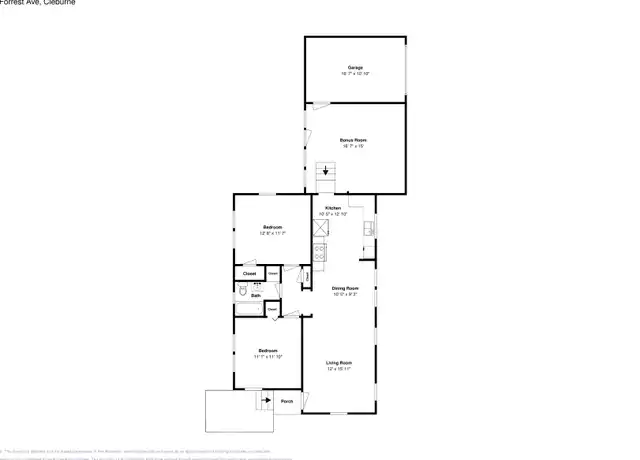 Property at 908 Forrest Ave, Cleburne, TX, 76033, 2 beds, 1 bath, [object Object]