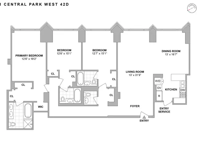 Property at 1 Central Park W Unit 42D, New York, NY, 10023, 3 beds, 3.5 baths, [object Object]
