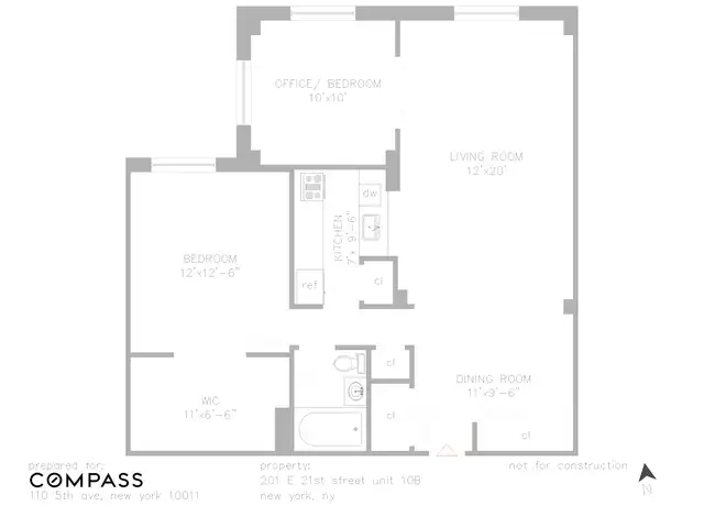 Property at 201 E 21st St Unit 10B, New York, NY, 10010, 2 beds, 1 bath, [object Object]