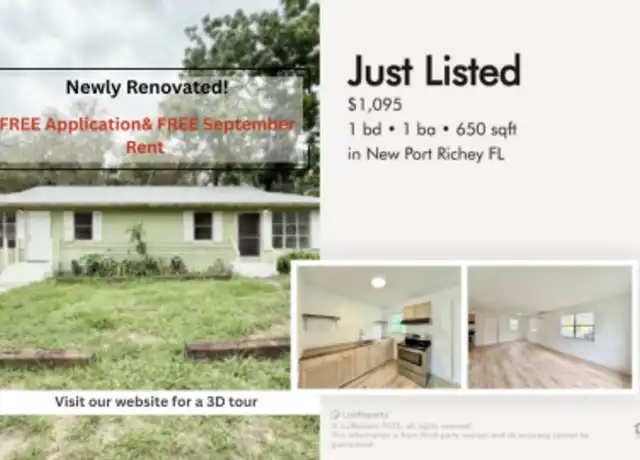 Property at 12011 Wanda Ave Unit 1, New Port Richey, FL, 34654, 1 bed, 1 bath, [object Object]