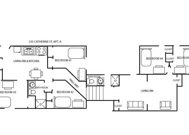 Property at 235 Catherine St Unit A Bed 4, Bloomsburg, PA, 17815, 5 beds, 2 baths, [object Object]