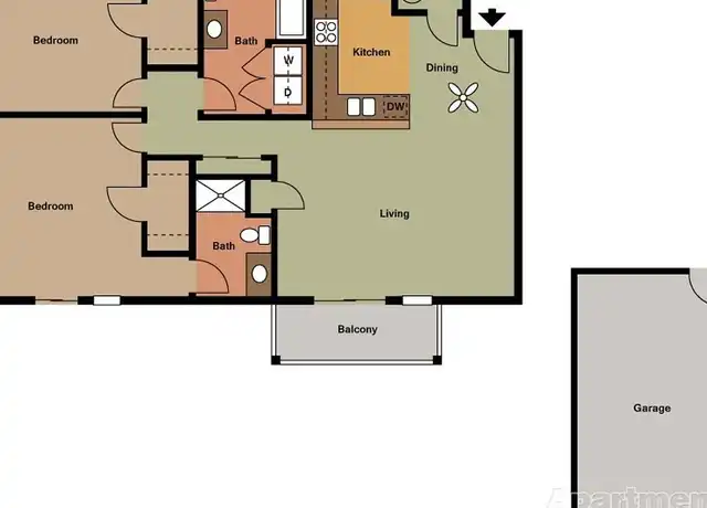 Property at Watertown Park Apartments, LLC - 1348 N 4th St, Watertown, WI, 53098, 2 beds, 2 baths, [object Object]