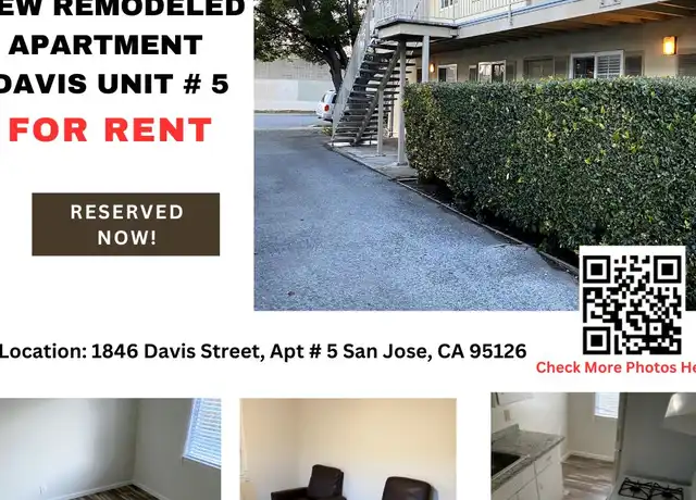 Property at 1846 Davis St Unit 5, San Jose, CA, 95126, 2 beds, 1 bath, [object Object]