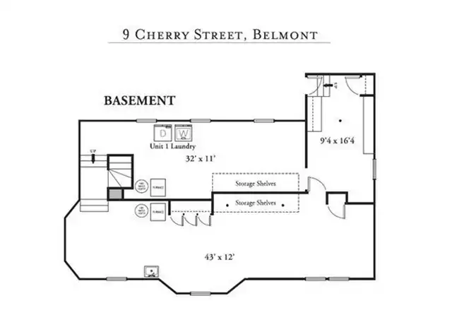 Property at 9 Cherry St Unit 2, Belmont, MA, 02478, 2 beds, 1.5 baths, [object Object]