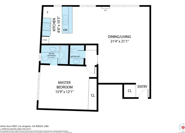 Property at 631 Kelton Ave Unit 305, Los Angeles, CA, 90024, 1 bed, 1.5 baths, [object Object]