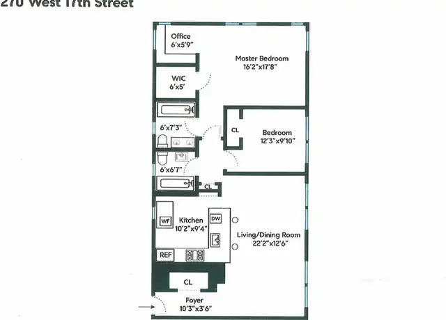 Property at 270 W 17th St Unit 4L, New York, NY, 10011, 2 beds, 2 baths, [object Object]