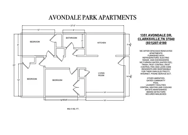 Property at 1351 Avondale Dr Unit 3 BEDROOM, Clarksville, TN, 37040, 3 beds, 1.5 baths, [object Object]