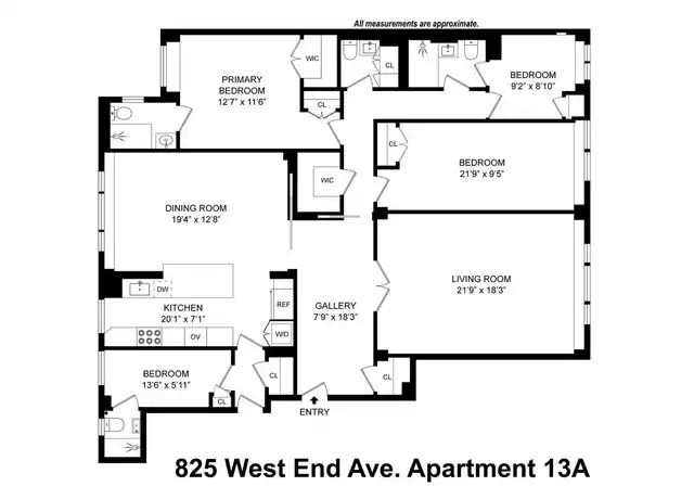 Property at 825 W End Ave Unit 13A, New York, NY, 10025, 4 beds, 3.5 baths, [object Object]